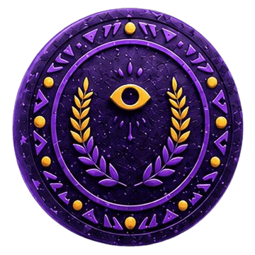 Eye and laurel challenge emblem