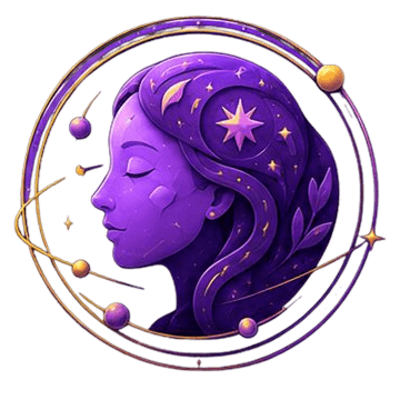 Purple figure surrounded by stars